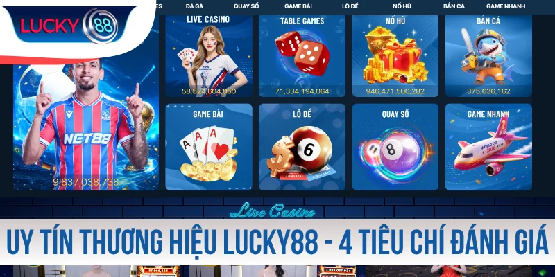 Uy Tín Thương Hiệu LUCKY88 - 4 Tiêu Chí Đánh Giá Mới Nhất